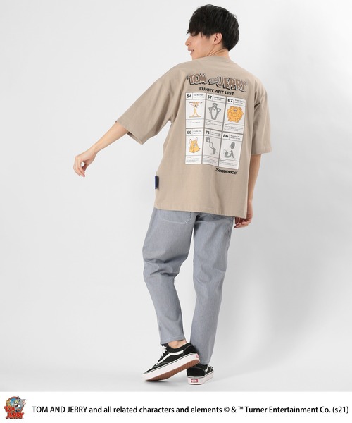 Tom&Jerry(トムアンドジェリー)の「【TOM&JERRY/トム&ジェリー】オーバーサイズ ファニーアート Tシャツ(Tシャツ/カットソー・メンズ・ベージュ/サックスブルー・M/L/XL)」の17枚目の写真