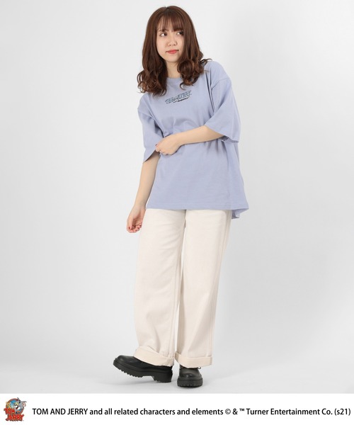 Tom&Jerry(トムアンドジェリー)の「【TOM&JERRY/トム&ジェリー】オーバーサイズ ファニーアート Tシャツ(Tシャツ/カットソー・メンズ・ベージュ/サックスブルー・M/L/XL)」の19枚目の写真