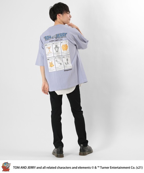 Tom&Jerry(トムアンドジェリー)の「【TOM&JERRY/トム&ジェリー】オーバーサイズ ファニーアート Tシャツ(Tシャツ/カットソー・メンズ・ベージュ/サックスブルー・M/L/XL)」の20枚目の写真
