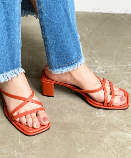 LYDIE（リディー）の「コードストラップスクエアミュールサンダル（サンダル・レディース・イエロー/ブラック/アイボリー/グリーン/ベージュ/オレンジ・M/S/XS/L/LL）」の16枚目の写真