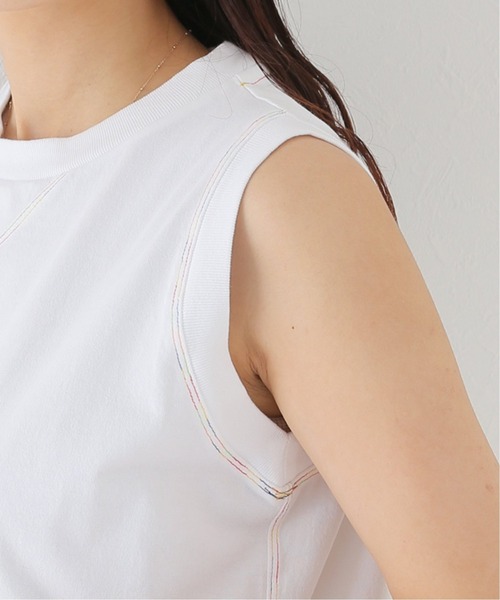Champion(チャンピオン)の「【Champion/チャンピオン】スリーブレスTシャツ(Tシャツ/カットソー・レディース・ホワイト/ライトグレー/ベージュ・FREE)」の18枚目の写真