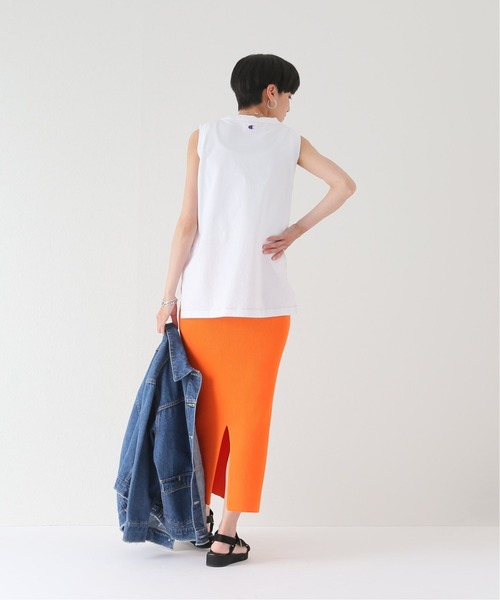 Champion(チャンピオン)の「【Champion/チャンピオン】スリーブレスTシャツ(Tシャツ/カットソー・レディース・ホワイト/ライトグレー/ベージュ・FREE)」の9枚目の写真
