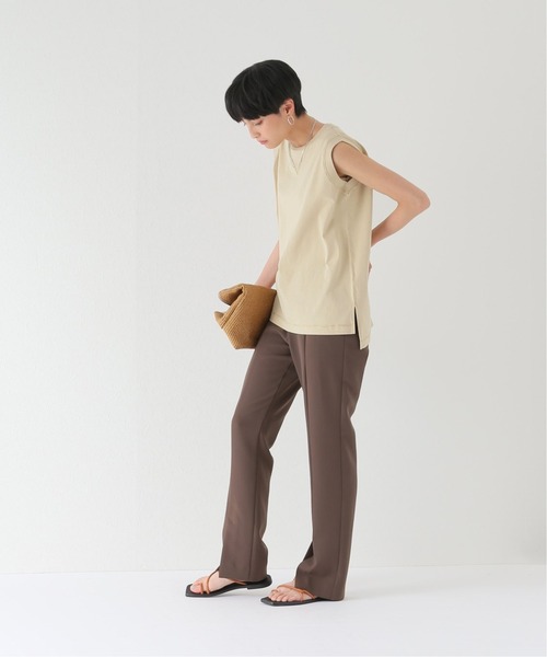 Champion(チャンピオン)の「【Champion/チャンピオン】スリーブレスTシャツ(Tシャツ/カットソー・レディース・ホワイト/ライトグレー/ベージュ・FREE)」の11枚目の写真