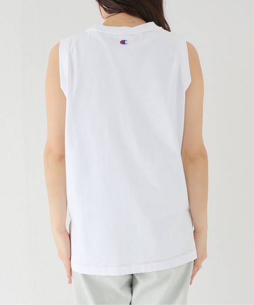 Champion(チャンピオン)の「【Champion/チャンピオン】スリーブレスTシャツ(Tシャツ/カットソー・レディース・ホワイト/ライトグレー/ベージュ・FREE)」の14枚目の写真