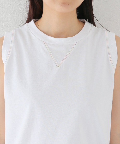 Champion(チャンピオン)の「【Champion/チャンピオン】スリーブレスTシャツ(Tシャツ/カットソー・レディース・ホワイト/ライトグレー/ベージュ・FREE)」の15枚目の写真
