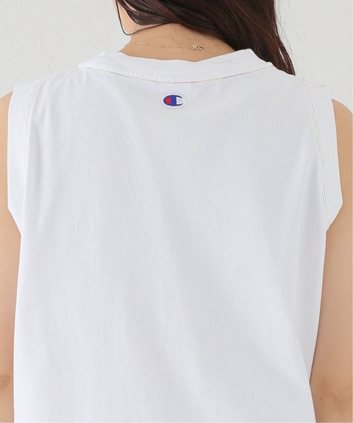 Champion(チャンピオン)の「【Champion/チャンピオン】スリーブレスTシャツ(Tシャツ/カットソー・レディース・ホワイト/ライトグレー/ベージュ・FREE)」の16枚目の写真