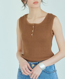 titivate | ｺﾞｰﾙﾄﾞﾎﾞﾀﾝﾍﾝﾘｰﾈｯｸﾀﾝｸﾄｯﾌﾟ(タンクトップ)