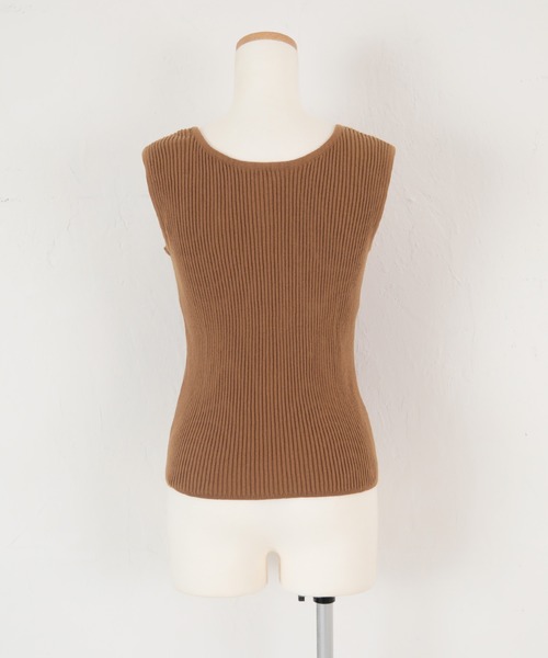 titivate（ティティベイト）の「ｺﾞｰﾙﾄﾞﾎﾞﾀﾝﾍﾝﾘｰﾈｯｸﾀﾝｸﾄｯﾌﾟ（タンクトップ・レディース・ブラック/ピンク/モカ/グレイッシュベージュ・S/M）」の16枚目の写真