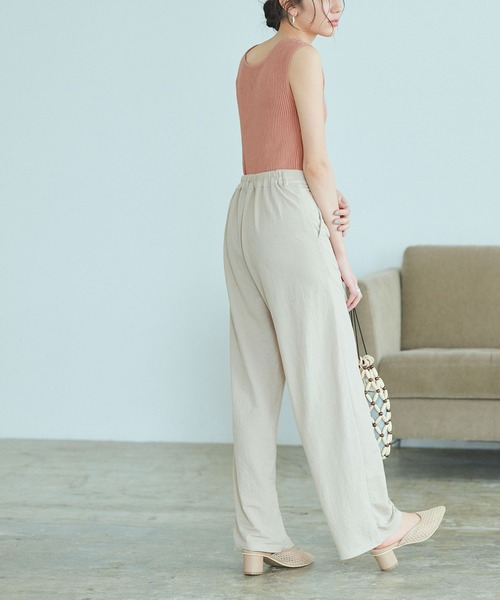 titivate（ティティベイト）の「ｺﾞｰﾙﾄﾞﾎﾞﾀﾝﾍﾝﾘｰﾈｯｸﾀﾝｸﾄｯﾌﾟ（タンクトップ・レディース・ブラック/ピンク/モカ/グレイッシュベージュ・S/M）」の6枚目の写真