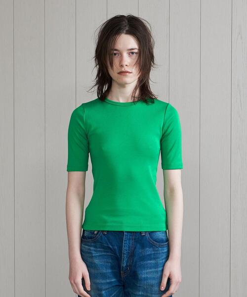 H BEAUTY&YOUTH UNITED ARROWS(エイチビューティーアンドユースユナイテッドアローズ)の「<H>COTTON CREW NECK T-SHIRT/Tシャツ(Tシャツ/カットソー・レディース・ホワイト/ブラック/ターコイズブルー/ケリー・FREE)」の7枚目の写真