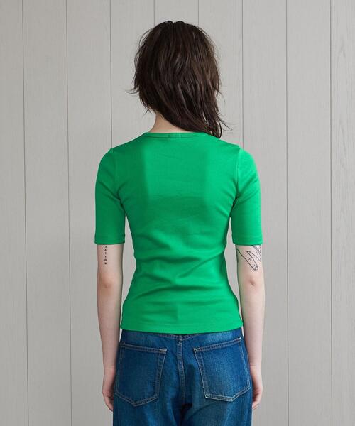 H BEAUTY&YOUTH UNITED ARROWS(エイチビューティーアンドユースユナイテッドアローズ)の「<H>COTTON CREW NECK T-SHIRT/Tシャツ(Tシャツ/カットソー・レディース・ホワイト/ブラック/ターコイズブルー/ケリー・FREE)」の11枚目の写真