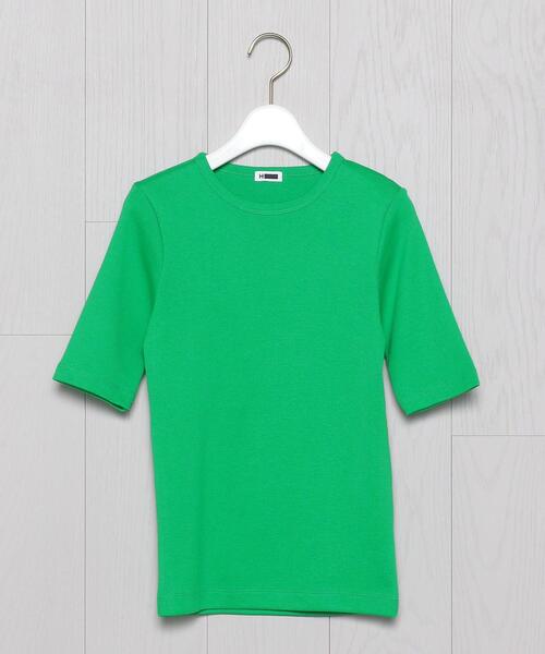 H BEAUTY&YOUTH UNITED ARROWS(エイチビューティーアンドユースユナイテッドアローズ)の「<H>COTTON CREW NECK T-SHIRT/Tシャツ(Tシャツ/カットソー・レディース・ホワイト/ブラック/ターコイズブルー/ケリー・FREE)」の15枚目の写真