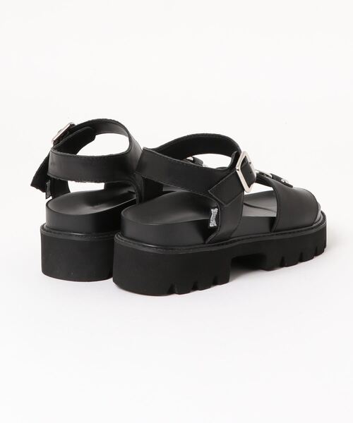 RNA（アールエヌエー）の「E4786 ＢＩＧリングレザーサンダル（サンダル・レディース・ホワイト/ブラック/レオパード・SMALL/MEDIUM）」の4枚目の写真