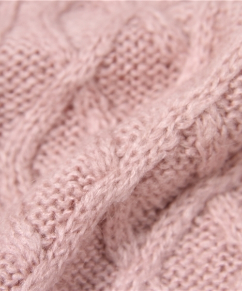 mysty woman（ミスティウーマン）の「ケーブル編みニットカーディガン（カーディガン/ボレロ・レディース・ホワイト/チャコールグレー/アッシュグレー/ダークグリーン/ピンク/サックスブルー・MEDIUM）」の12枚目の写真