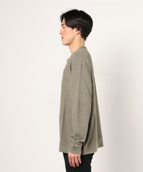 ALLSAINTS（オールセインツ）の「WRENLEY ORGANIC COTTON HENLEY | WRENLEY オーガニック コットン ヘンリー（Tシャツ/カットソー・メンズ・グリーン系・M/S/L/XS）」の7枚目の写真