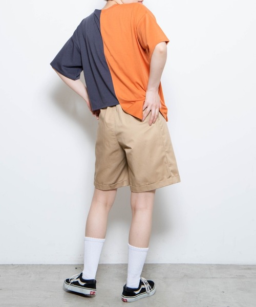 WEGO（ウィゴー）の「WEGO/アシメカッティングTシャツ（Tシャツ/カットソー・レディース・ホワイト/オレンジ・FREE）」の10枚目の写真