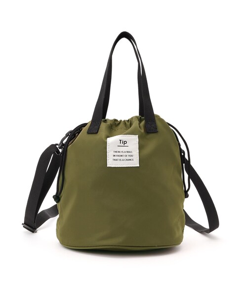 DRESKIP（ドレスキップ）の「◆【撥水】巾着ミニショルダー（ショルダーバッグ・レディース・アイボリー/ブラック/オリーブ/オレンジ・00）」の3枚目の写真