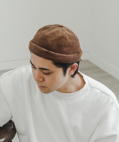BEAMS HEART（ビームスハート）の「コード ロールキャップ（キャップ・メンズ・ブラック/ダークブラウン/ベージュ/ブラウン・ONE SIZE）」の16枚目の写真