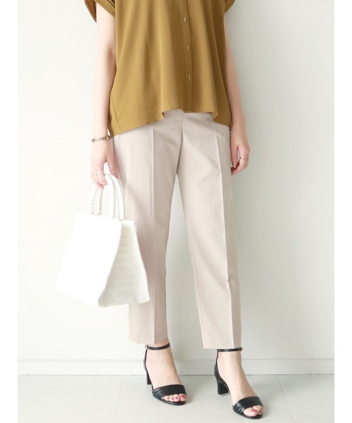 Te chichi（テチチ）の「麻調テーパードパンツ（その他パンツ・レディース・ベージュ/ブラウン・SMALL/MEDIUM）」の2枚目の写真