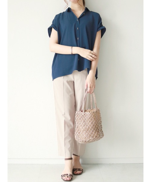 Te chichi（テチチ）の「麻調テーパードパンツ（その他パンツ・レディース・ベージュ/ブラウン・SMALL/MEDIUM）」の10枚目の写真