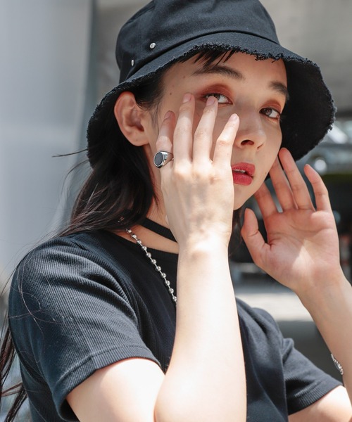 HARE(ハレ)の「Natural stoneリング(HARE)(リング・レディース・ブラック/グリーン/ゴールド/ゴールド系その他・FREE)」の8枚目の写真