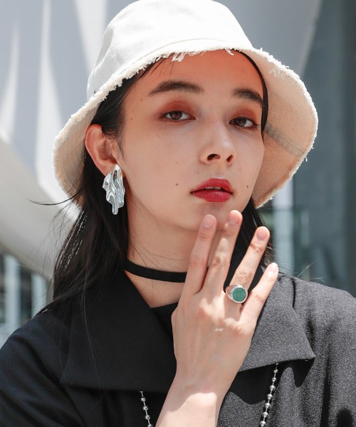 HARE(ハレ)の「Natural stoneリング(HARE)(リング・レディース・ブラック/グリーン/ゴールド/ゴールド系その他・FREE)」の7枚目の写真