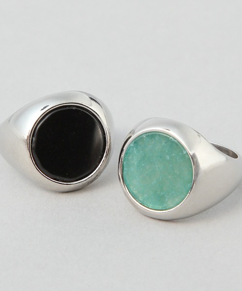 HARE(ハレ)の「Natural stoneリング(HARE)(リング・レディース・ブラック/グリーン/ゴールド/ゴールド系その他・FREE)」の9枚目の写真