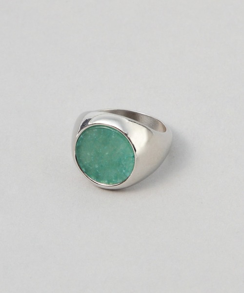 HARE(ハレ)の「Natural stoneリング(HARE)(リング・レディース・ブラック/グリーン/ゴールド/ゴールド系その他・FREE)」の5枚目の写真