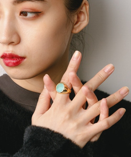 HARE(ハレ)の「Natural stoneリング(HARE)(リング・レディース・ブラック/グリーン/ゴールド/ゴールド系その他・FREE)」の18枚目の写真