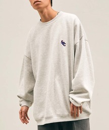 SPOC STORE | 【SPOC STORE】裏起毛 ワンポイント刺繍/カレッジロゴ オーバーサイズスウェット(スウェット)