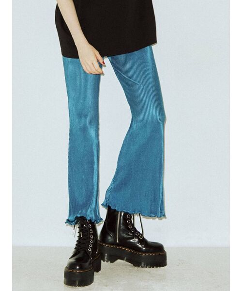 jouetie（ジュエティ）の「プリーツサテンイージパンツ（その他パンツ・レディース・ブラック/ブルー/パープル/ブラウン/その他1・MEDIUM）」の3枚目の写真