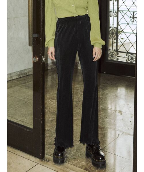 jouetie（ジュエティ）の「プリーツサテンイージパンツ（その他パンツ・レディース・ブラック/ブルー/パープル/ブラウン/その他1・MEDIUM）」の2枚目の写真