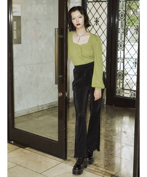 jouetie（ジュエティ）の「プリーツサテンイージパンツ（その他パンツ・レディース・ブラック/ブルー/パープル/ブラウン/その他1・MEDIUM）」の7枚目の写真