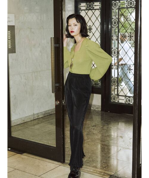 jouetie（ジュエティ）の「プリーツサテンイージパンツ（その他パンツ・レディース・ブラック/ブルー/パープル/ブラウン/その他1・MEDIUM）」の8枚目の写真