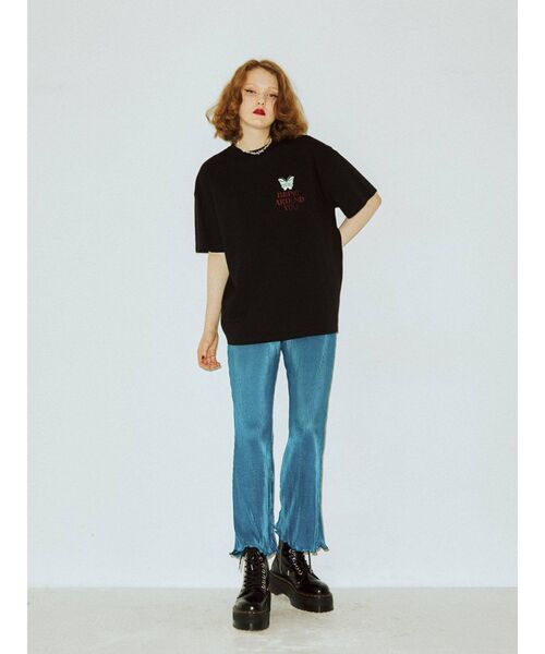 jouetie（ジュエティ）の「プリーツサテンイージパンツ（その他パンツ・レディース・ブラック/ブルー/パープル/ブラウン/その他1・MEDIUM）」の12枚目の写真