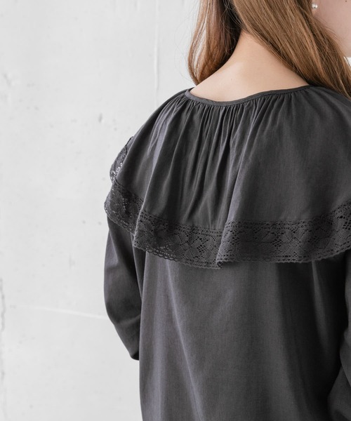 URBAN RESEARCH Sonny Label（アーバンリサーチサニーレーベル）の「ラッフルカラーブラウス（シャツ/ブラウス・レディース・オフホワイト/スミクロ・FREE）」の11枚目の写真