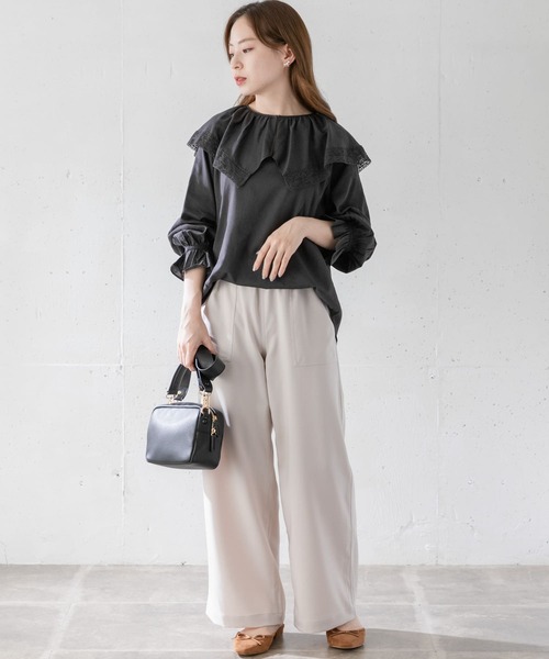 URBAN RESEARCH Sonny Label（アーバンリサーチサニーレーベル）の「ラッフルカラーブラウス（シャツ/ブラウス・レディース・オフホワイト/スミクロ・FREE）」の16枚目の写真