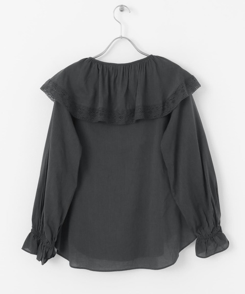 URBAN RESEARCH Sonny Label（アーバンリサーチサニーレーベル）の「ラッフルカラーブラウス（シャツ/ブラウス・レディース・オフホワイト/スミクロ・FREE）」の4枚目の写真