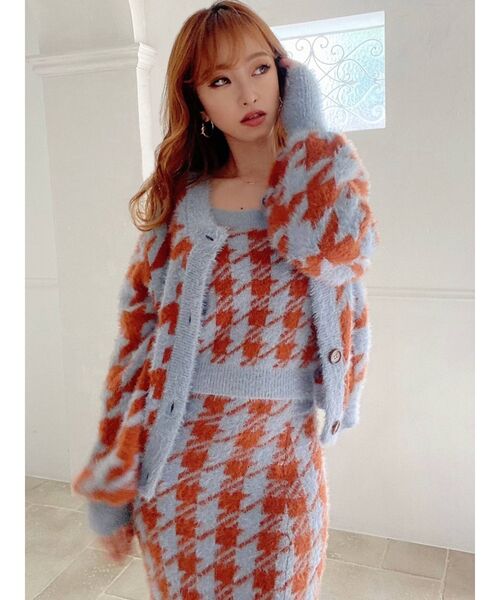 RESEXXY（リゼクシー）の「ハウンドツースニットビスチェ【セットアップ着用可能】（キャミソール・レディース・ブラック/ラベンダー/ブルー・FREE）」の7枚目の写真