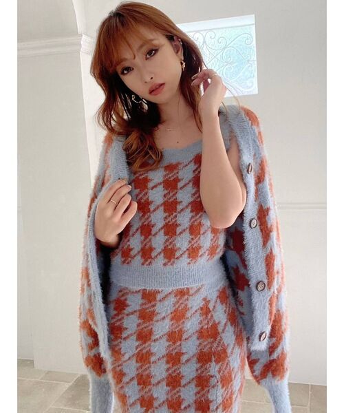 RESEXXY（リゼクシー）の「ハウンドツースニットビスチェ【セットアップ着用可能】（キャミソール・レディース・ブラック/ラベンダー/ブルー・FREE）」の11枚目の写真