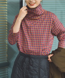 BEAMS BOY | BEAMS BOY / ボーイ ジャカード チェック タートルネック カットソー(Tシャツ/カットソー)