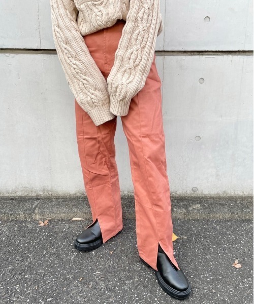 nemne store（ネンネストア）の「夢をつかむセンタースリットデニムパンツ（デニムパンツ・レディース・ブラック/インディゴブルー/ブルー/ピンク/グリーン・SMALL/MEDIUM）」の8枚目の写真