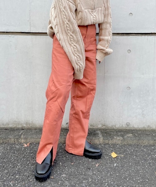 nemne store（ネンネストア）の「夢をつかむセンタースリットデニムパンツ（デニムパンツ・レディース・ブラック/インディゴブルー/ブルー/ピンク/グリーン・SMALL/MEDIUM）」の10枚目の写真