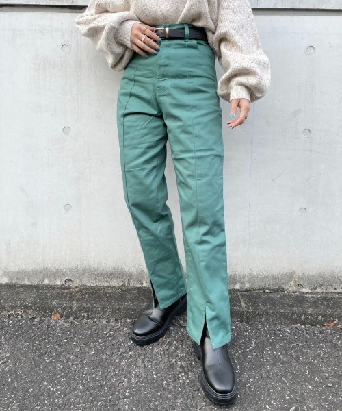 nemne store（ネンネストア）の「夢をつかむセンタースリットデニムパンツ（デニムパンツ・レディース・ブラック/インディゴブルー/ブルー/ピンク/グリーン・SMALL/MEDIUM）」の13枚目の写真