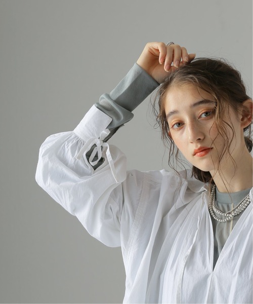 JOURNAL STANDARD（ジャーナルスタンダード）の「【NORMMENT/ノーメント】VINTAGE SHAPE SHIRTS DRESS：ワンピース（ワンピース・レディース・ホワイト/ブラック・FREE）」の9枚目の写真