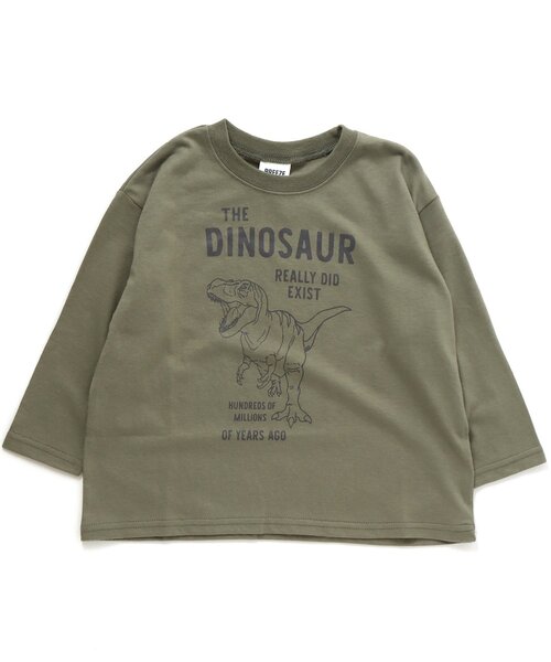 BREEZE(ブリーズ)の「WEB限定 プリントバリエロンT(Tシャツ/カットソー・キッズ・マスタード/サックスブルー/ブルー/ラベンダー/オフホワイト/カーキ/チャコール/ブラック/ベージュ/オレンジ・90/100/130/150/120/140/110)」の6枚目の写真