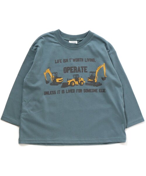 BREEZE(ブリーズ)の「WEB限定 プリントバリエロンT(Tシャツ/カットソー・キッズ・マスタード/サックスブルー/ブルー/ラベンダー/オフホワイト/カーキ/チャコール/ブラック/ベージュ/オレンジ・90/100/130/150/120/140/110)」の7枚目の写真