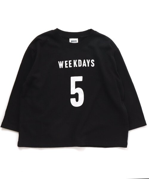 BREEZE(ブリーズ)の「WEB限定 プリントバリエロンT(Tシャツ/カットソー・キッズ・マスタード/サックスブルー/ブルー/ラベンダー/オフホワイト/カーキ/チャコール/ブラック/ベージュ/オレンジ・90/100/130/150/120/140/110)」の3枚目の写真