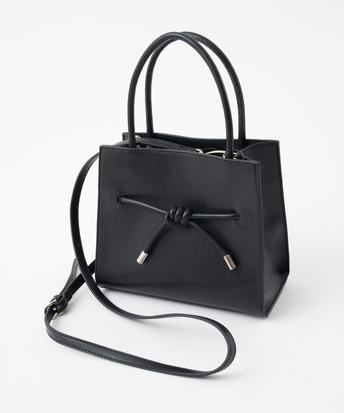 COLONY 2139(コロニートゥーワンスリーナイン)の「リボン結びミニトートバッグ/ショルダーバッグ(トートバッグ・レディース・ブラック/グレイッシュベージュ/カーキ・FREE)」の10枚目の写真