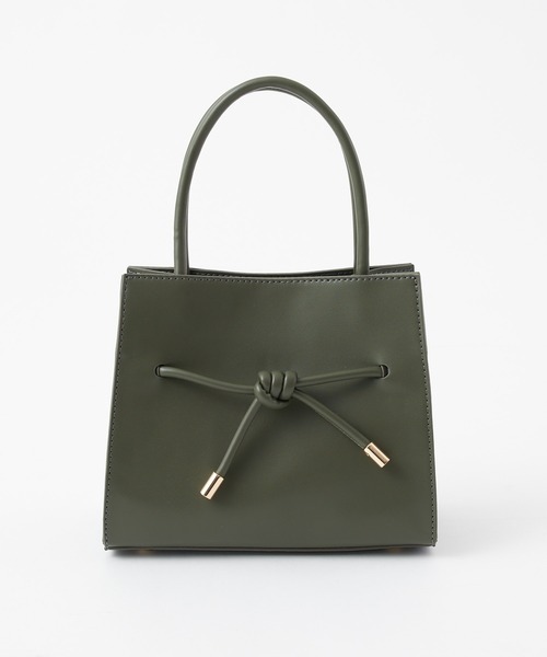 COLONY 2139(コロニートゥーワンスリーナイン)の「リボン結びミニトートバッグ/ショルダーバッグ(トートバッグ・レディース・ブラック/グレイッシュベージュ/カーキ・FREE)」の12枚目の写真